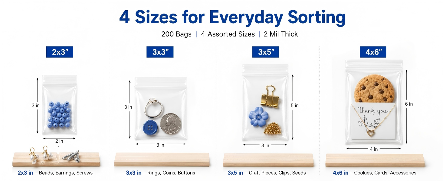mini ziplock bags