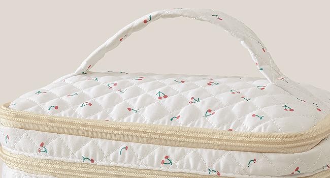 quilted makeup bag