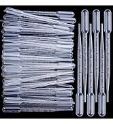 Transfer Pipettes, Teenitor 50PCS 3ml Eye Dropper Plastic Transfer Pipettes for Essential Oil, Di...