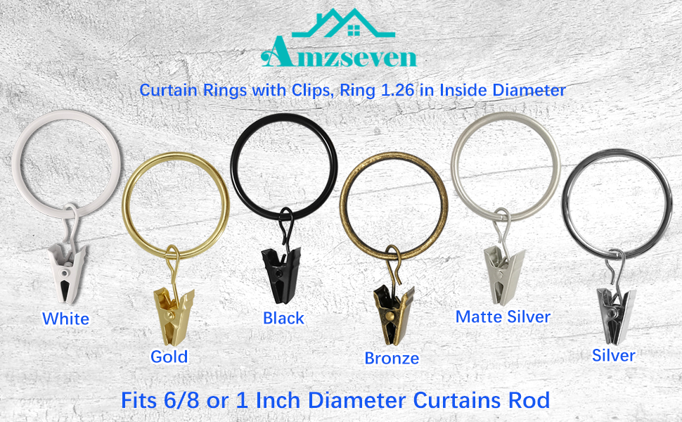 Metal Curtain Rings With Clips hold curtains rod baby clothes pants hats accessories fabric