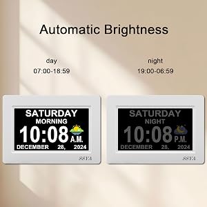 digital clock with date and day of week