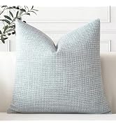 OTOSTAR Linen Throw Pillow Cover Set of 1 Decorative Square Pillowcases Cushion Covers 20x20 Inch...