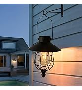 Solar Lanterns Outdoor Hanging Metal Vintage Lantern Warm White Solar Lights lamp Waterproof Edis...