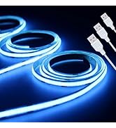 LED Strip Lights ICE Blue COB 320 LEDs High Brightness Indoor Use Flexible Thin LED Lights for Ho...
