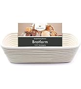 Vollum Bread Proofing Basket Banneton Baking Supplies for Beginners & Professional Bakers, Handwo...