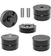 Audiocrast 4PCs HiFi Speaker Isolation Feet Shock Absorber Pads IF4023B Black Stand Feet 40×23mm ...