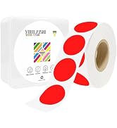 YOULAISHI 1 Inch Circle Dot Stickers 1000 PCS Red Color Coding Thermal Labels Dots Writable Print...