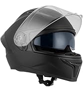 Favoto Full Face Helmet with Dual Visors, DOT Approved Motorcycle Helmet , Lightweight Street Dir...