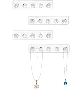 Zreal Necklace Hanger, Acrylic Necklace Holder Short with 5 Jewelry Hooks in Seashell Shape, Wall...