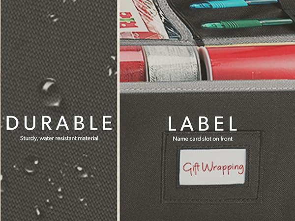 Durable material and label slots