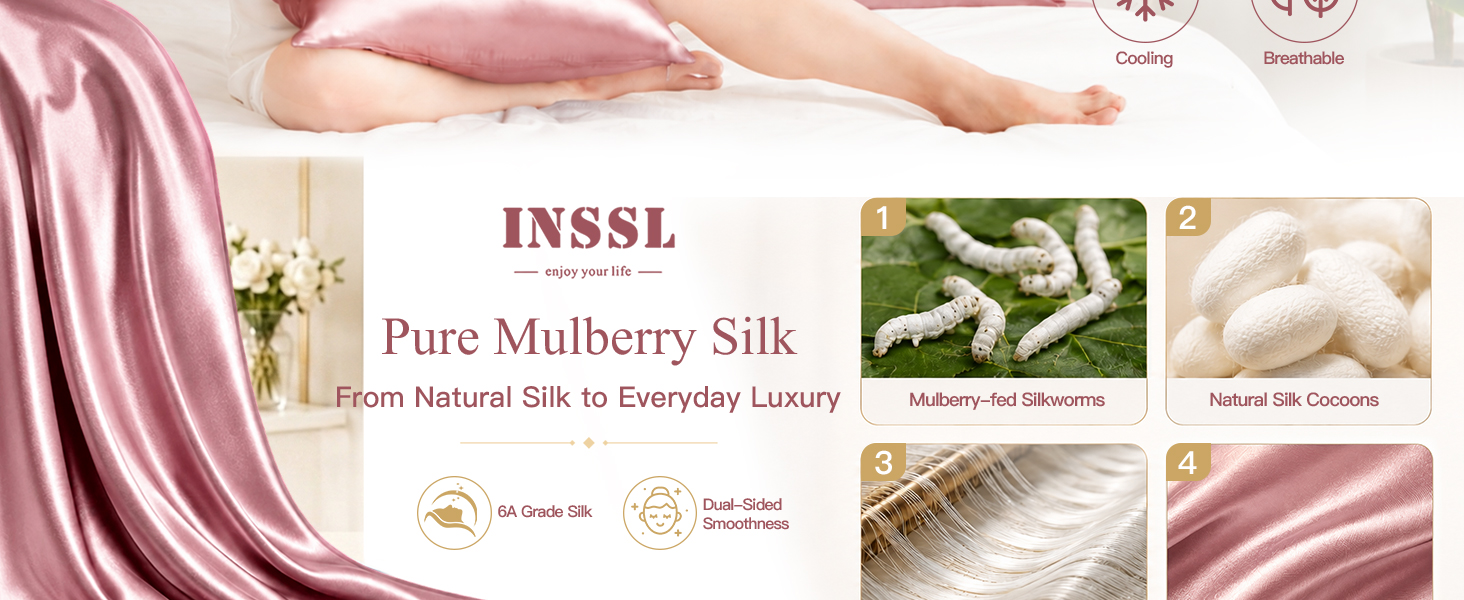 pure mulberry silk pillow cover