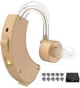 Hearing Amplifier Aids for Seniors, Hearing Aids Battery Operated, Sound Amplifier Super 6 Volume...