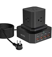 GEEK FULLY 100W USB C Charging Station 13-in-1 Surge Protector Power Strip with 4 PD USB-C & 4 US...