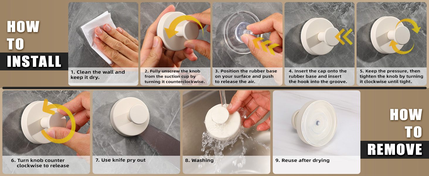 Suction Cup Hooks for Shower