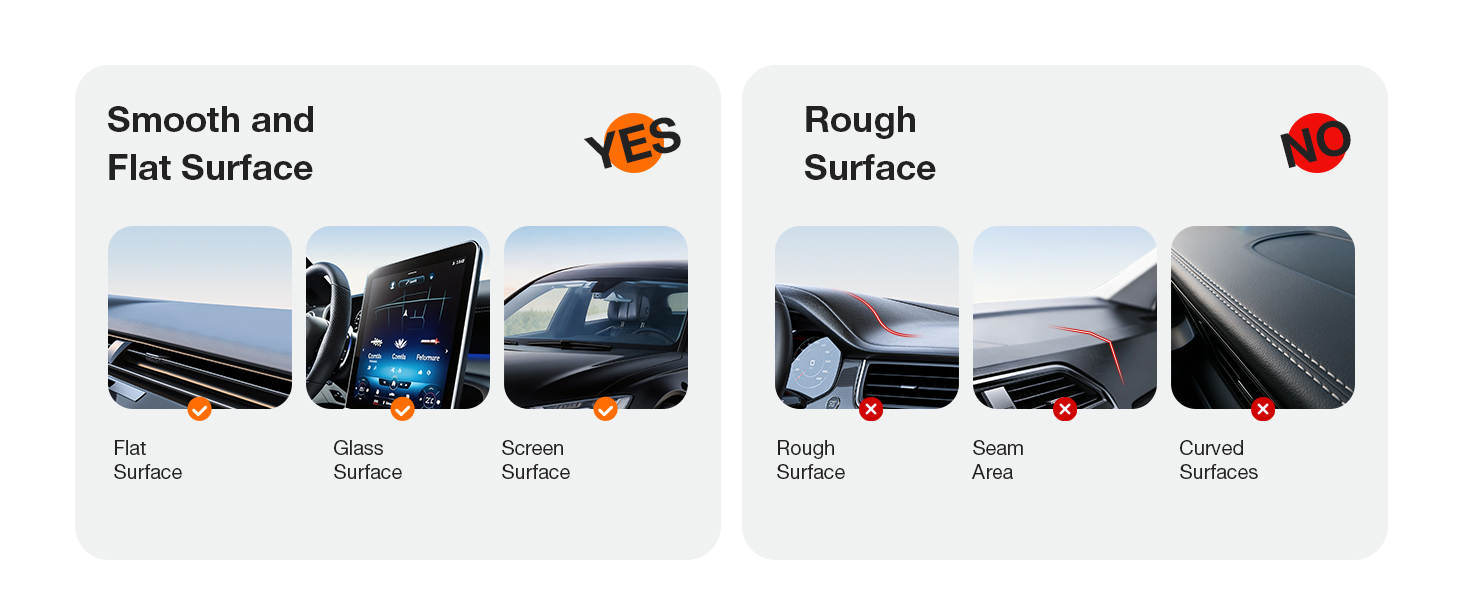 smooth surface Suction car phone holder