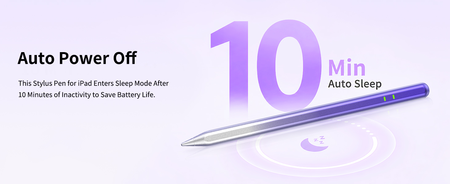 10 Min Auto Sleep—Apple Pencil for iPad A16, Apple Stylus Pen for iPad, iPad Pencil Pro Alternative.