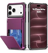 AFGHOA for iPhone 18 Pro Wallet Case 5 Credit Card Holder Case for 18 Pro | 6.3 Inch,Flip Cover S...