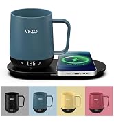 VFZO Temperature Control Smart Mug, Self Heating Coffee Mug LED Display, 180 Min Battery Life - H...