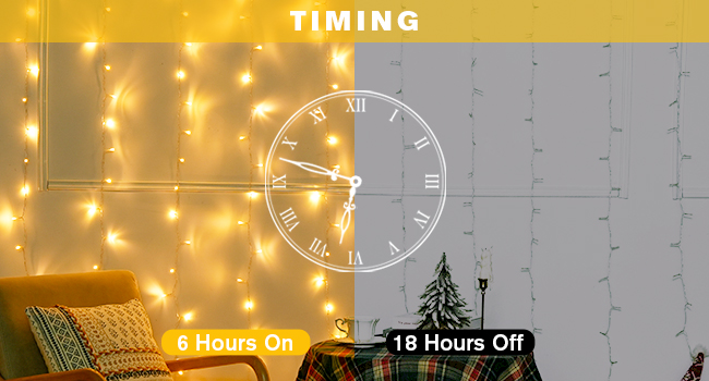 Christmas curtain lights