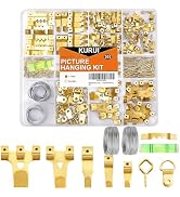 KURUI 303Pcs Picture Hanging Kit, Picture Hangers Assorted Kit With Heavy Duty Wall Hooks, Sawtoo...