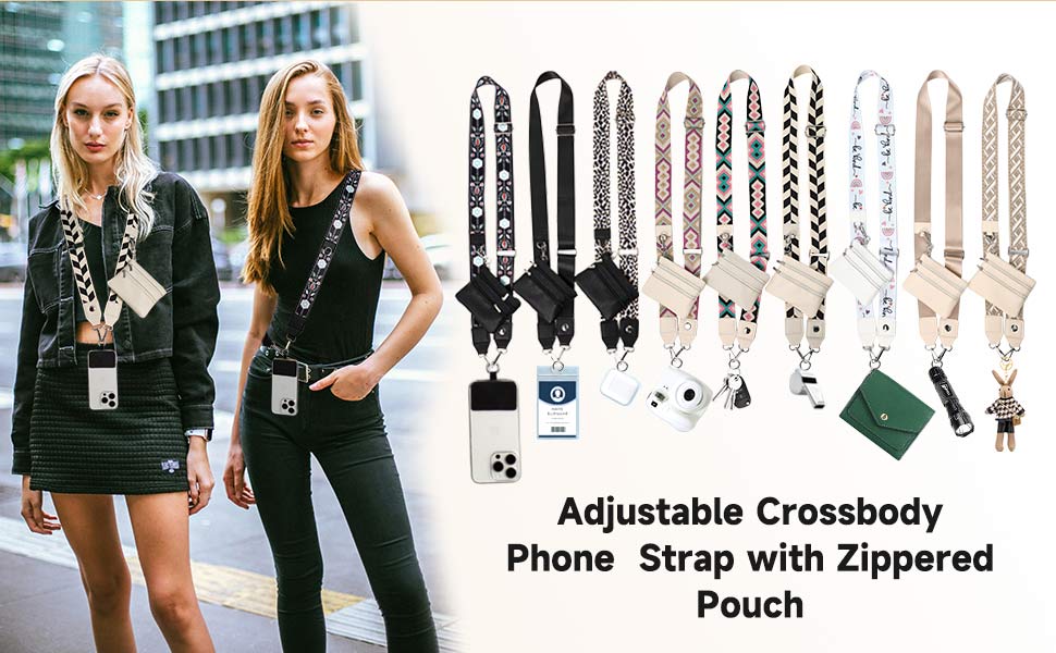 clip and go phone strap with wallet crossbody