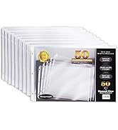 50 Pack 11x17 Inch Heavyweight Diamond Clear Sheet Protectors, Side Loading, Ledger Sheet Protect...