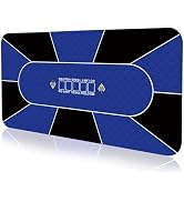 71" x 35" Poker Mat for Table,Smooth Water Repellent Surface,Nonslip Rubber Bottom, Foldable Texa...