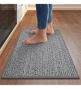 QiCaiJia Kitchen Rugs and Mat Non Slip Washable, Super Absorbent Kitchen Mats for Floor, Rubber B...