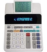 Sharp EL-1901 Paperless Printing Calculator with Check and Correct, 12-Digit LCD Primary Display,...