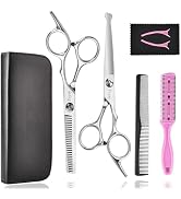Hair Cutting Scissors Thinning Shears Set for Kids, Fcysy 6 in Children Safety Round Tip Haircut ...