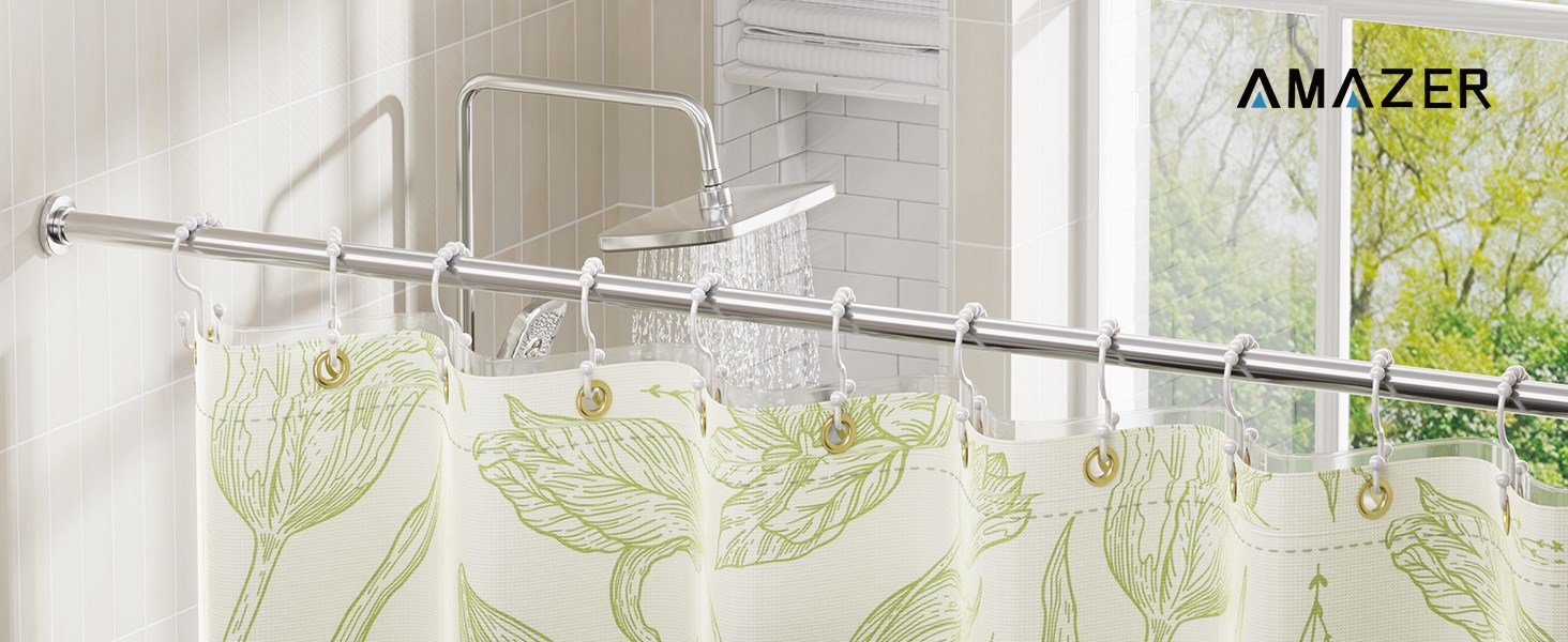 White Shower Curtain Hooks