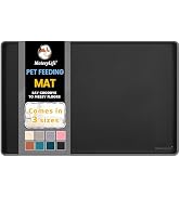 MateeyLife Silicone Cat & Dog Food Mat for Floors Waterproof, Anti-Slip Dog Bowl Mats for Food an...
