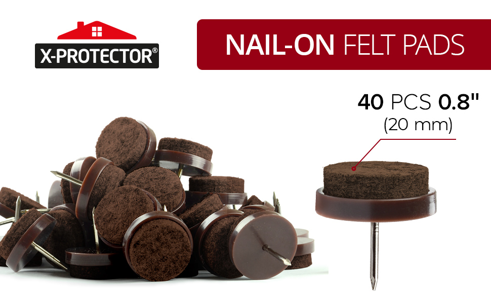 nail-on felt furniture pads