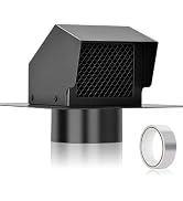 Trivd Frol 4 Inch Roof Vent Cap, Heavy Duty Galvanized Steel Removable Roof Exhaust Vents for Hou...