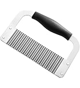 Crinkle Cutter Stainless Steel Potato Slicer Heavy Duty Wavy Crinkle Cutting Chopping Tools with ...