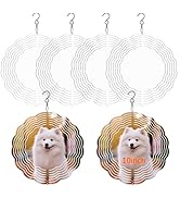 6 Pcs Sublimation Wind Spinner Blanks 10 Inch Round Bulk Aluminum Metal Sublimation Blanks Produc...