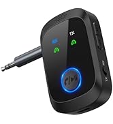Olipiter Bluetooth 5.4 Transmitter Receiver for 2 AirPods/Headphones, 2-in-1 Wireless Bluetooth A...