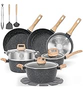 SODAY 17 Pcs Pots and Pans Set Non Stick Kitchen Cookware Sets Nonstick Induction Cookware Non-to...