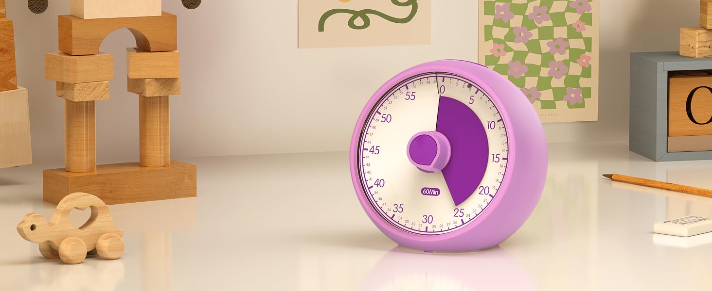 Watch time move with our visual timer for classrooms and homes, making time management engaging
