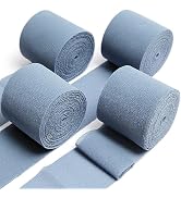 UpUDo 4 Rolls Chiffon Ribbon, 1.5" x 6Yd Dusty Blue Silk Ribbons, Smooth Edges for Wedding Invita...