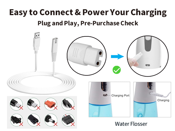 USB Charger for Nicwell, Fairywill, Aquasonic, Nicefeel, Oralfree, MOSPRO, Cremax, Tovendor, Hangsun