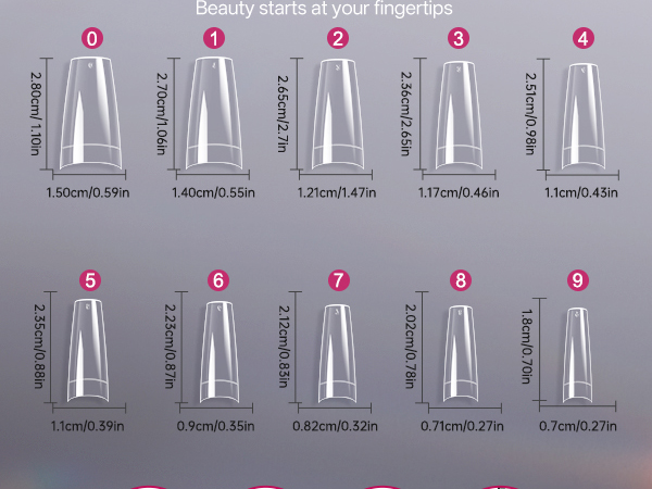 krofaue Clear Nail Tips