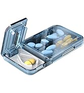 MURRI&MURRDI Pill Organizer with Pill Splitter Pill Cutter,Daily Pill Box Cutter for Small or Lar...
