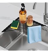 HANZENMA Triangular Sink Rack, Multi-Functional Rack Above The countertop, Foldable Sink Drying m...