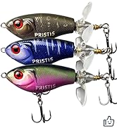 3pcs topwater plopping Fishing Lures Double-Blade propellers ploppers with Floating Rotating Tail