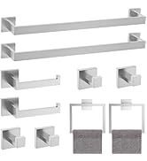 TURS Brushed Nickel 10-Piece Bathroom Hardware Accessories Set Towel Bar Holder Set SUS304 Stainl...