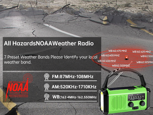 emergency hand crank weather radio