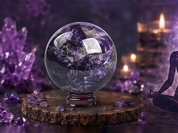 crystal sphere set Amethyst