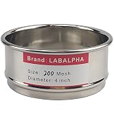 LABALPHA 200 Mesh Lab Sieves, Test Sieve #200 Mesh, 4'' Diameter, 304 Stainless Steel Wire Cloth ...