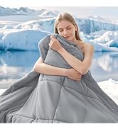 HYLEORY Cooling Comforter Queen Size - Summer Cooling Blanket for Hot Sleepers/Night Sweats, Doub...